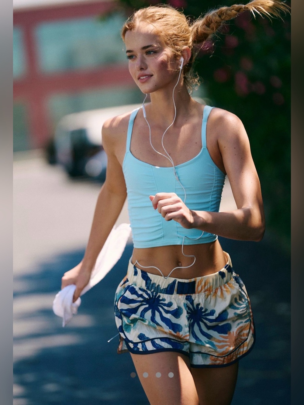 Free People Varsity Blues Printed Shorts